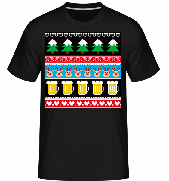 Ugly Christmas Symbols - Shirtinator Männer T-Shirt - Schwarz - Vorn