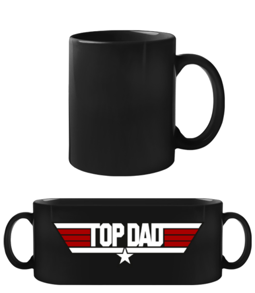 Top Dad - Schwarze Tasse - Schwarz - Vorne