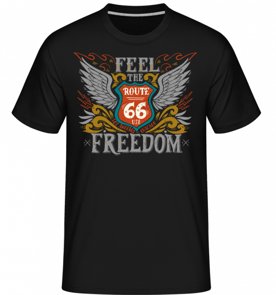 Feel the Freedom - Shirtinator Männer T-Shirt - Schwarz - Vorn