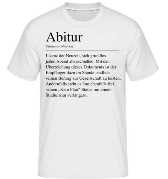 Abi Duden - Shirtinator Männer T-Shirt - Weiß - Vorne