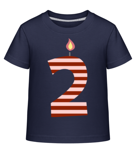 Geburtstagskerze - Kinder Shirtinator T-Shirt - Marine - Vorne
