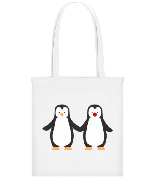 Penguin Couple - Tote Bag - White - Front