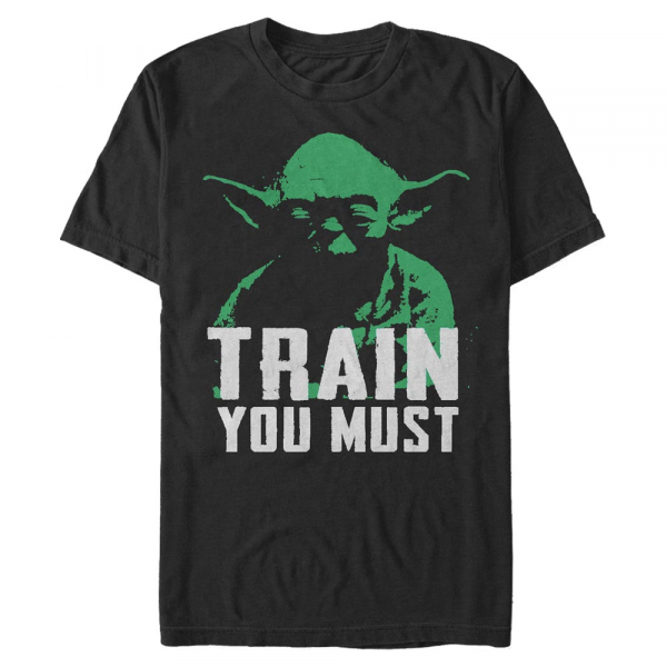 Star Wars - Yoda Lift You Must - Father's Day - Men's T-Shirt - Black - Front