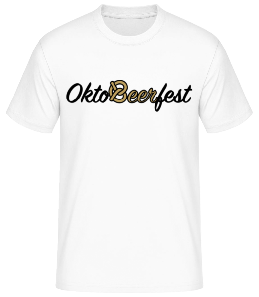 Oktobeerfest - Männer Basic T-Shirt - Weiß - Vorne