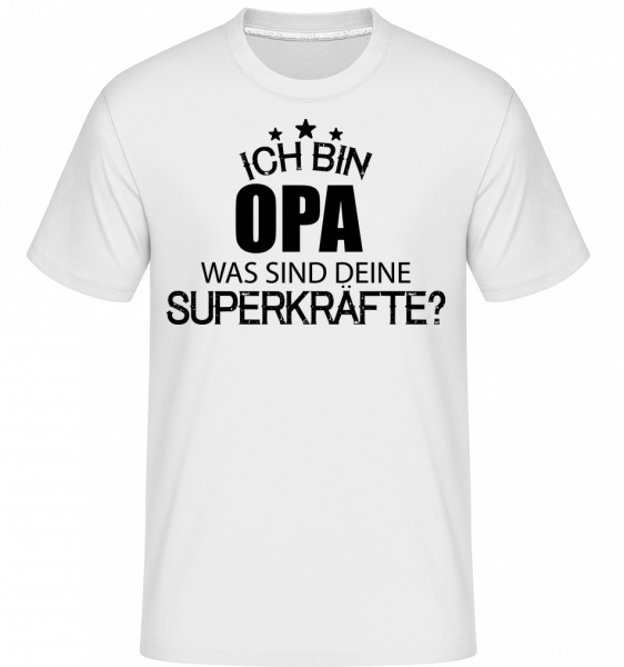 Superkraft Opa - Shirtinator Männer T-Shirt - Weiß - Vorn