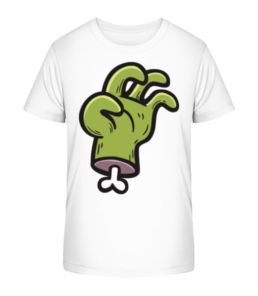 Zombie's Hand - Kid's Bio T-Shirt Stanley Stella - White - Front