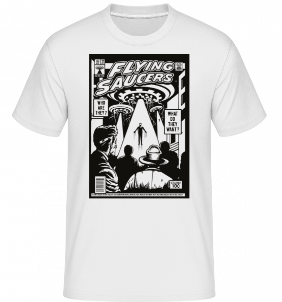 UFO - Shirtinator Männer T-Shirt - Weiß - Vorn