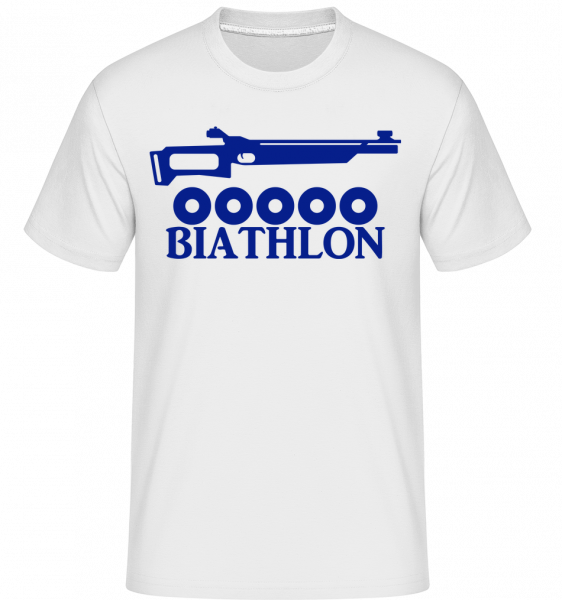 Biathlon Icon Blue - Shirtinator Männer T-Shirt - Weiß - Vorn