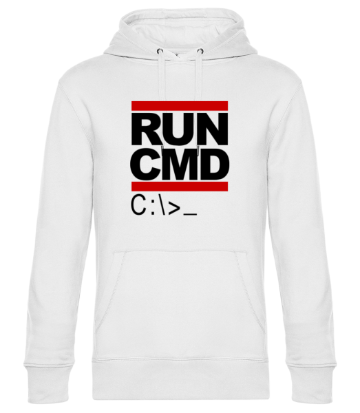 Run CMD - Unisex Premium Hoodie - Weiß - Vorne