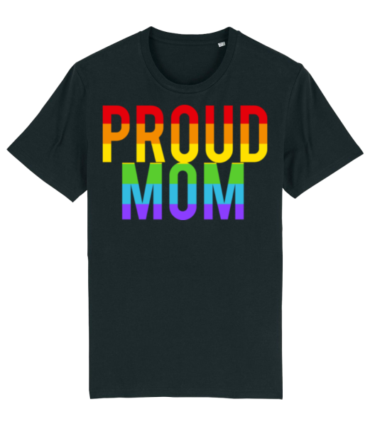 Proud Mom Rainbow - Men's Organic T-Shirt Stanley Stella - Black - Front