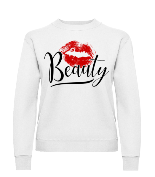 Beauty Kissing Mouth - Women's Sweatshirt - White - Front