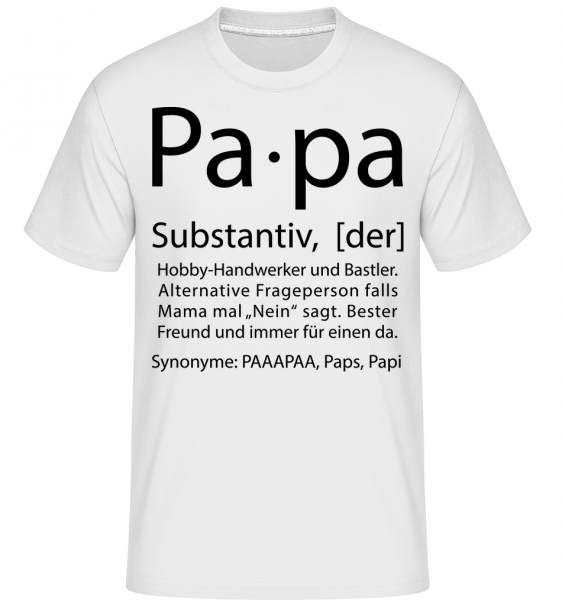 Papa Wörterbuch - Shirtinator Männer T-Shirt - Weiß - Vorn