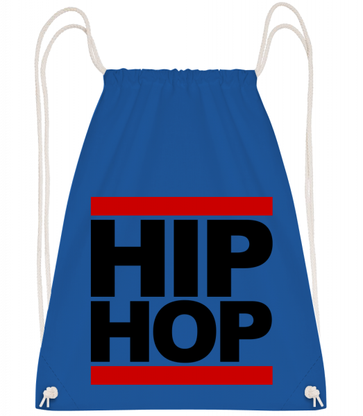 Hip Hop Logo - Drawstring Backpack - Royal Blue - Vorn