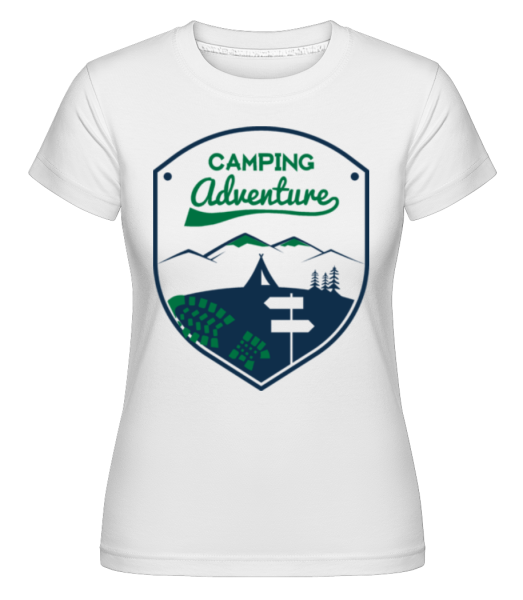Camping Adventure Icon - Shirtinator Frauen T-Shirt - Weiß - Vorne