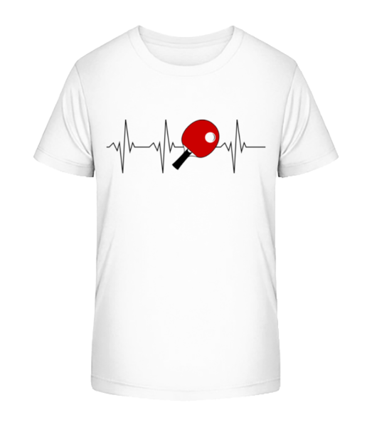 Table Tennis Heartbeat - Kid's Bio T-Shirt Stanley Stella - White - Front