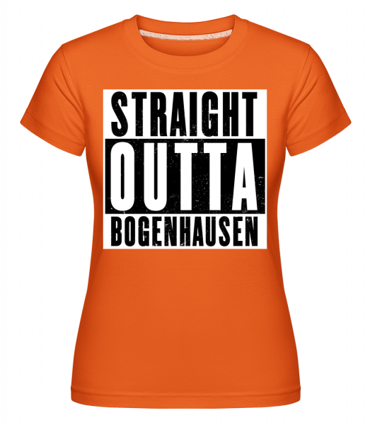 Straight Outta Bogenhausen - Shirtinator Frauen T-Shirt - Orange - Vorn