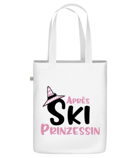 Après Ski Prinzessin - Bio Tasche - Weiß - Vorne