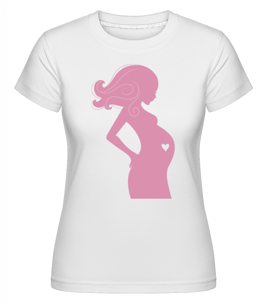 Pregnant Love -  Shirtinator Women's T-Shirt - White - Vorn