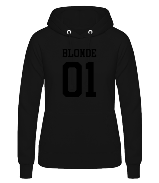 Blonde 01 - Women's Hoodie - Black - Front