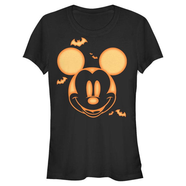 Disney Classics - Micky Maus - Mickey Mouse Mickey Pumpkin - Halloween - Frauen T-Shirt - Schwarz - Vorne