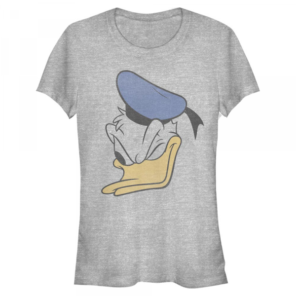 Disney - Mickey Mouse - Donald Duck Donald Face - Women's T-Shirt - Heather grey - Front