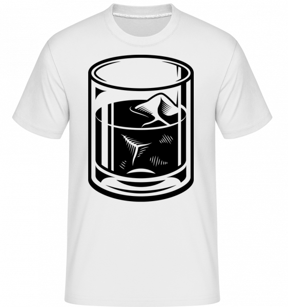 Whiskey Glass -  Shirtinator Men's T-Shirt - White - Front