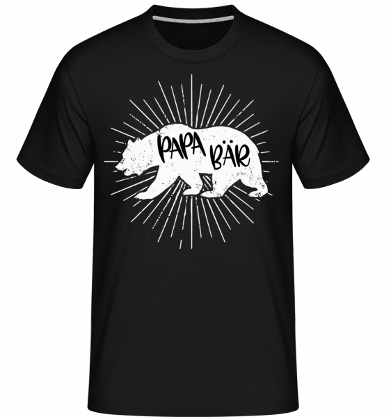 Papa Bär - Shirtinator Männer T-Shirt - Schwarz - Vorn