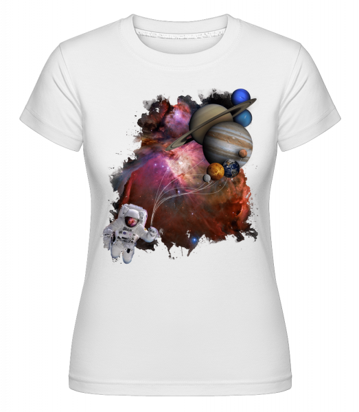 Astronaut In Outer Space -  Shirtinator Women's T-Shirt - White - Vorn