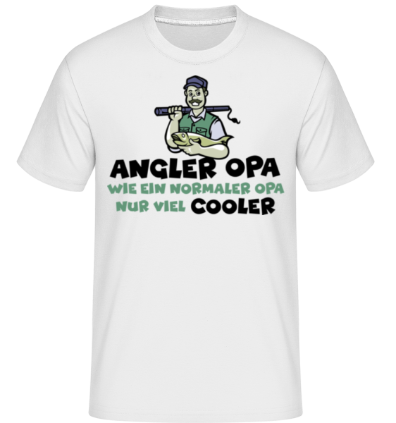 Angler Opa - Shirtinator Männer T-Shirt - Weiß - Vorne