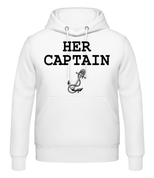 Her Captain - Men's Hoodie - White - Front
