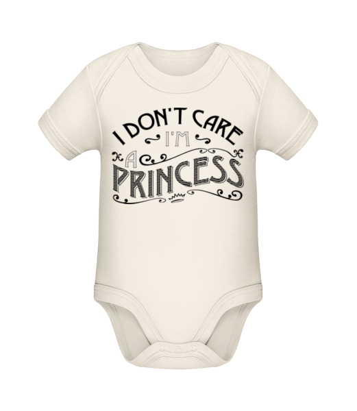 I Don't Care I'm A Princess - Organic Baby Body - Cream - Front