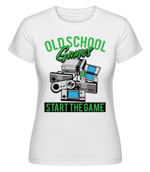 Oldschool Games -  Shirtinator Women's T-Shirt - White - Front