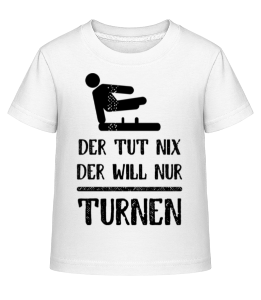 Der Tut Nix Nur Turnen - Kinder Shirtinator T-Shirt - Weiß - Vorne