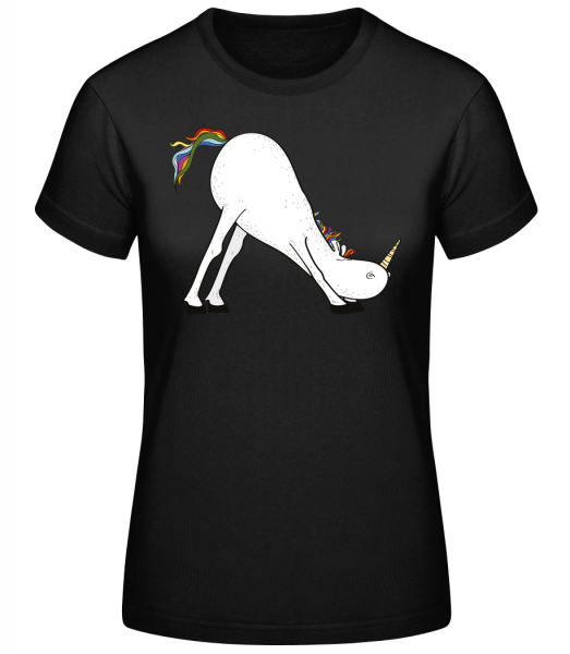 Yoga unicorn The slide - Basic T-Shirt - Black - Vorn