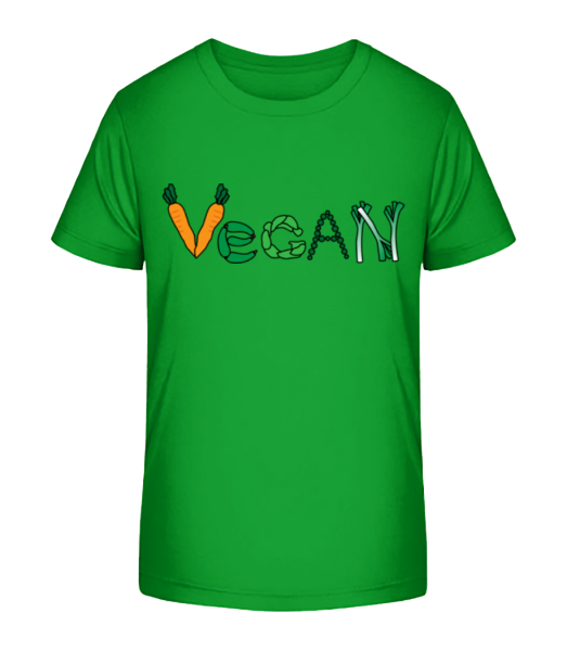 Vegan Gemüse - Kinder Bio T-Shirt Stanley Stella - Grün - Vorne