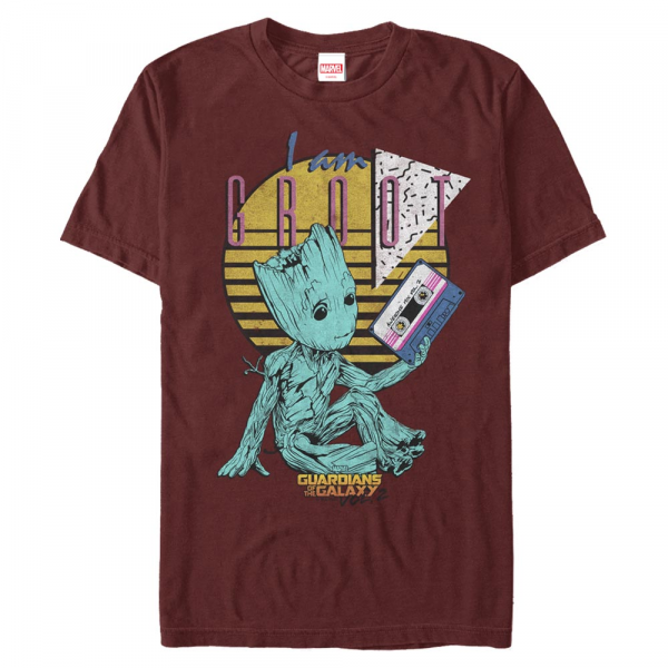 Marvel - Guardians of the Galaxy - Groot 90's - Men's T-Shirt - Cherry - Front