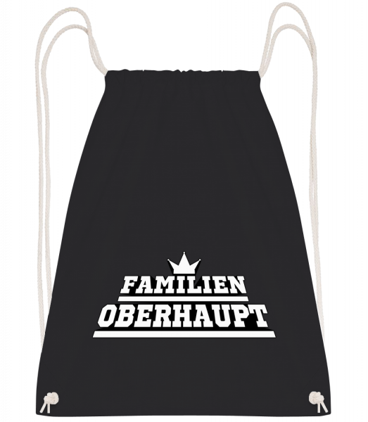 Familien Oberhaupt - Turnbeutel - Schwarz - Vorn