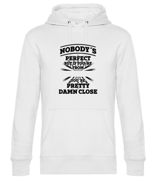 Nobody's Perfect But - Unisex Premium Hoodie - White - Front
