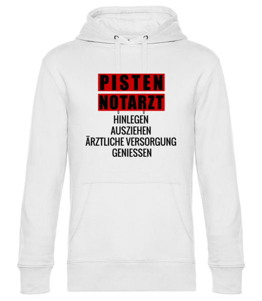 Pisten Notarzt - Unisex Premium Hoodie - Weiß - Vorne