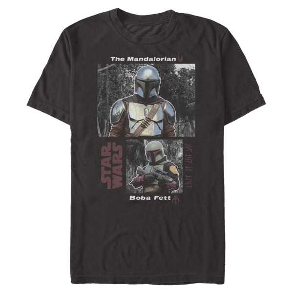 Star Wars - The Mandalorian - Mando & Boba Bounty Bros - Männer T-Shirt - Schwarz - Vorne