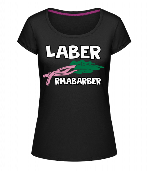 Laber Rhabarber - Frauen T-Shirt U-Ausschnitt - Schwarz - Vorn
