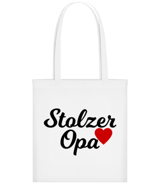 Stolzer Opa - Stofftasche - Weiß - Vorne