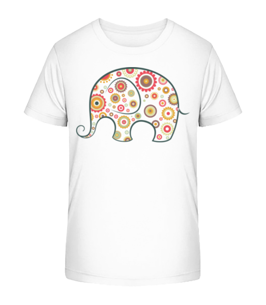 Elephant Kids Comic - Kinder Bio T-Shirt Stanley Stella - Weiß - Vorne