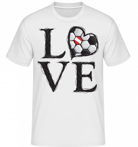 Fußball Liebe Österreich - Shirtinator Männer T-Shirt - Weiß - Vorn