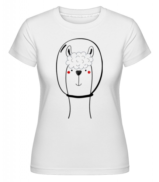 Space Lama -  Shirtinator Women's T-Shirt - White - Front
