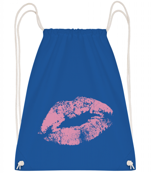 Pink Lips - Turnbeutel - Royalblau - Vorn