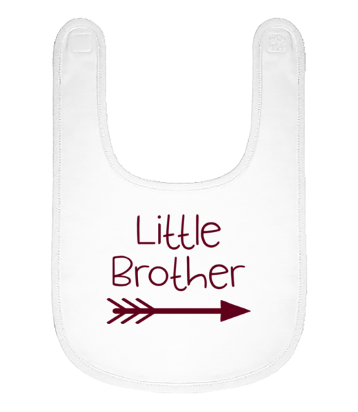 Little Brother - Organic Baby Bib - White - Front