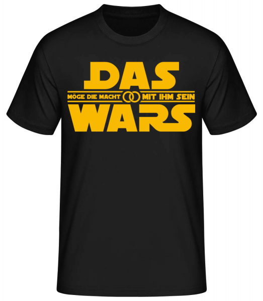 Das Wars Möge Die Macht Mit Ihm Sein - Männer Basic T-Shirt - Schwarz - Vorn