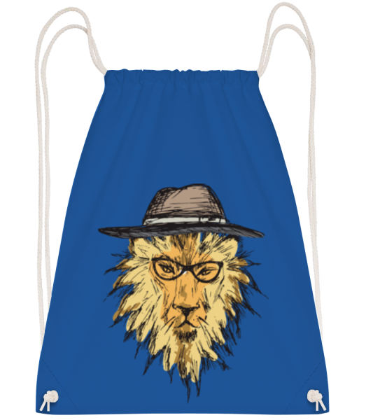 Hipster Lion With Hat - Gym bag - Royal blue - Front