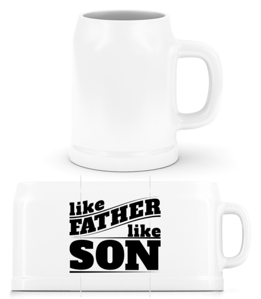 Like Father Like Son - Beer Mug - White - Front